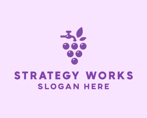 Faucet Grape Juice logo design