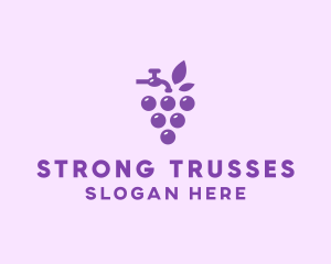 Faucet Grape Juice logo design