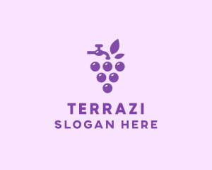 Faucet Grape Juice logo design