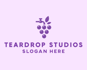 Faucet Grape Juice logo design