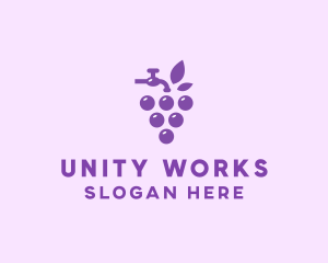 Faucet Grape Juice logo design