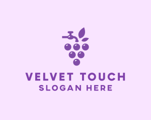 Faucet Grape Juice logo design