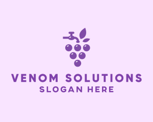 Faucet Grape Juice logo design