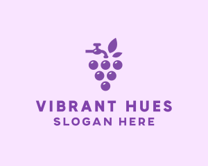 Faucet Grape Juice logo design