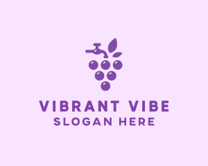 Faucet Grape Juice logo design