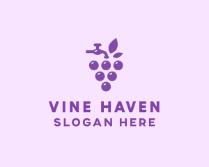 Faucet Grape Juice logo design