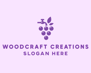 Faucet Grape Juice logo design