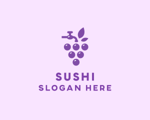 Faucet Grape Juice logo design