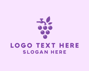 Flavor - Faucet Grape Juice logo design