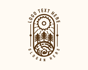 Log - Wood Sawmill Forest logo design