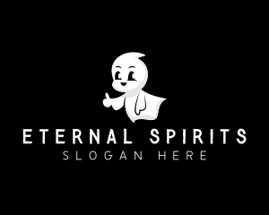 Cute Ghost Spirit logo design