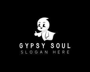 Cute Ghost Spirit logo design