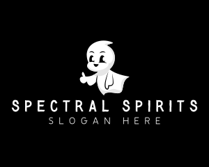 Ghoul - Cute Ghost Spirit logo design