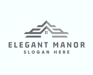 Manor - Mansion Roof House logo design