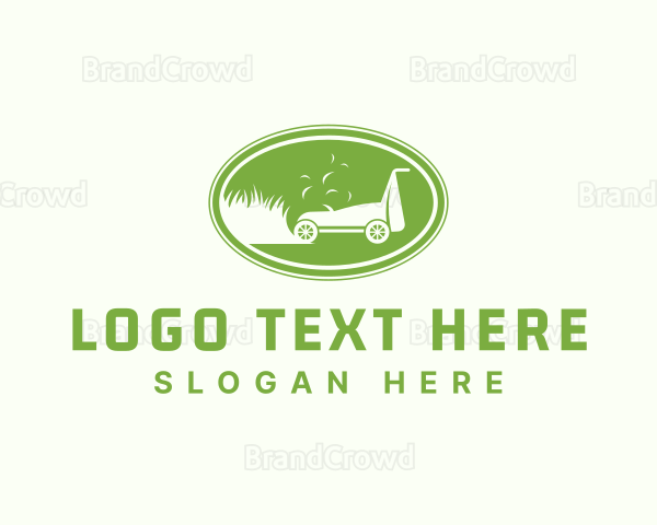 Grass Trimmer Lawn Mower Logo