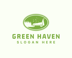 Grass Trimmer Lawn Mower logo design