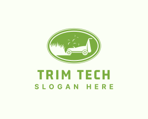 Trimmer - Grass Trimmer Lawn Mower logo design