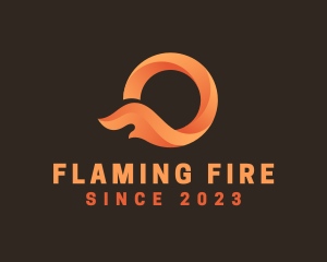 Flaming - Heating Flame Letter O logo design