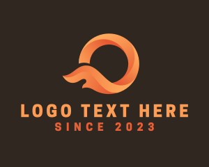 Hvac - Heating Flame Letter O logo design