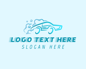 Panel Beater - Blue Bubbles Car Wash logo design