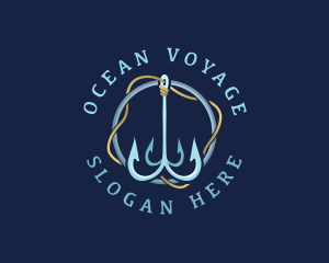 Marine Fishing Hook logo design