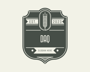 Shield Wheat Farming Logo