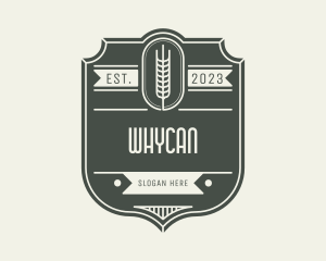 Shield Wheat Farming Logo