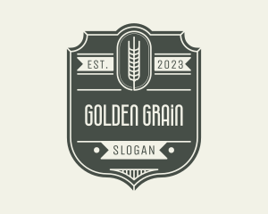 Wheat - Shield Wheat Farming logo design