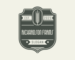 Shield Wheat Farming logo design