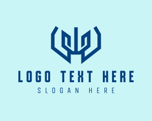 Inverted - Bold Abstract Letter W logo design