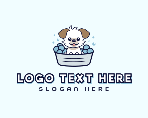 Dog Puppy Bath Logo