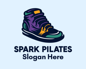Colorful Sneakers Shoes Logo