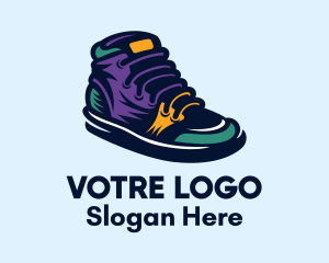 Colorful Sneakers Shoes Logo