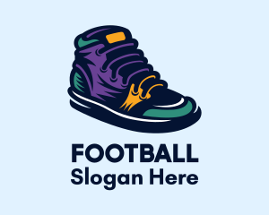 Colorful Sneakers Shoes Logo