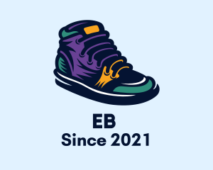 Basketball Shoe - Colorful Sneakers Shoes logo design