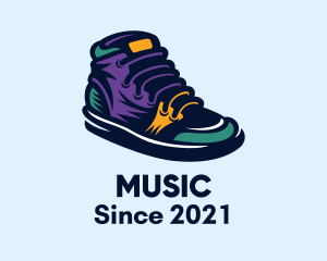 Footwear Shoe Shop - Colorful Sneakers Shoes logo design