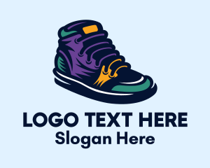 Colorful Sneakers Shoes Logo