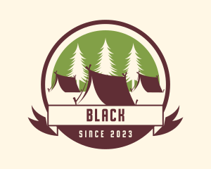 Forest Camping Tent Logo