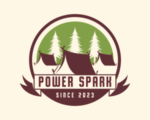 Forest Camping Tent Logo