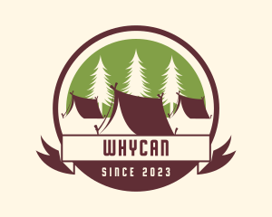 Forest Camping Tent Logo