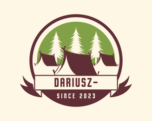 Tent - Forest Camping Tent logo design