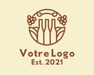 Bistro - Line Art Liquor Bottle logo design