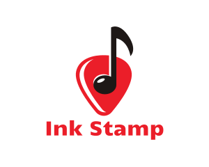 Guitar Pick Note logo design