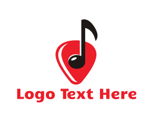 Composer - Guitar Pick Note logo design