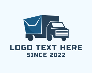 Postal Office - Envelope Delivery Truck logo design
