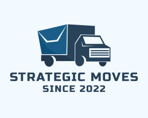 Envelope Delivery Truck logo design