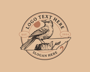 Map - Mockingbird Tennessee Wildlife logo design