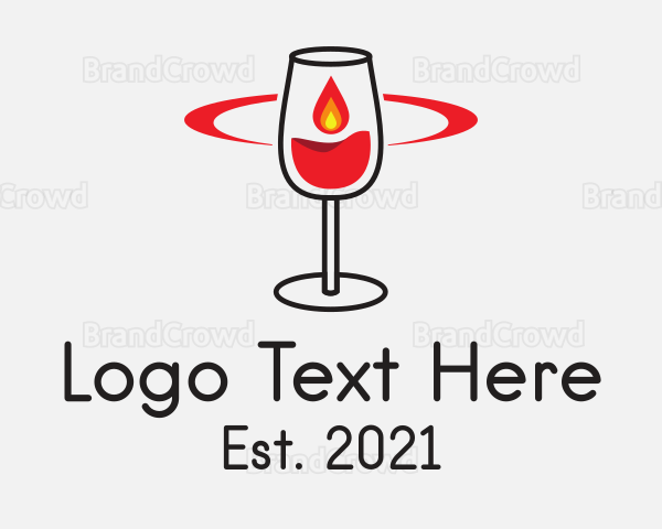 Candle Wine Liquor Logo