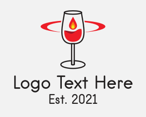 Liquor Bar - Candle Wine Liquor logo design