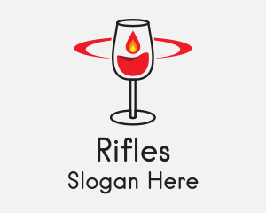 Candle Wine Liquor  Logo